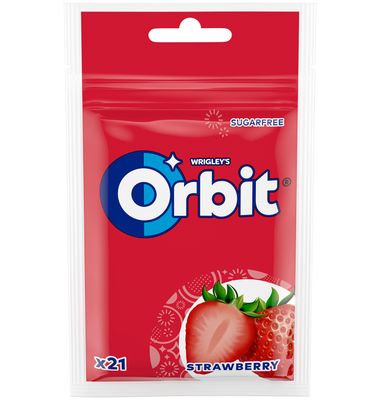 Chicle Orbit Fresa Bolsa 1 Unidad