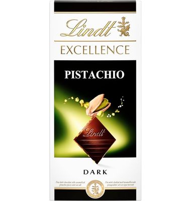 Chocolate negro con pistacho LINDT EXCELLENCE, tableta 100 g