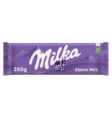 Chocolate con leche MILKA, tableta 250 g