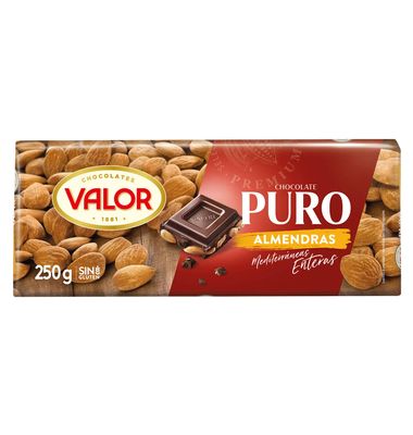 Chocolate Valor Puro Almendra 250 G