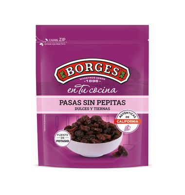 Pasas de California sin pepita BORGES, bolsa 150 g