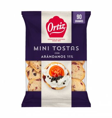 Mini Tostas Ortiz Arándanos 100 G