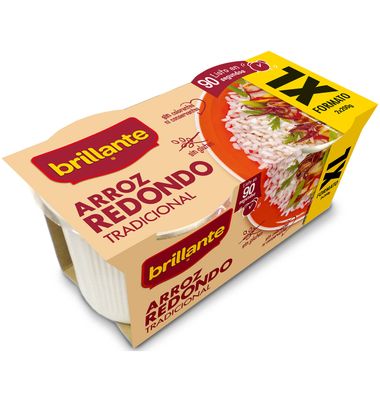 Vasitos de arroz redondo XL BRILLANTE, pack 2x200 g