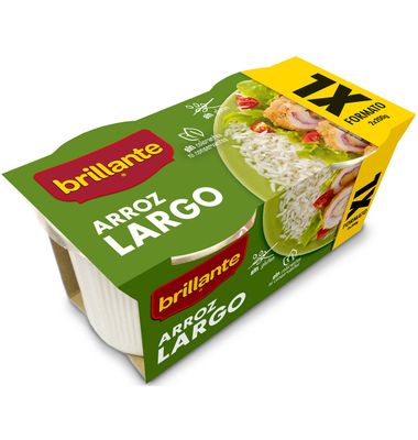 Vasitos de arroz largo XL BRILLANTE, pack 2x200 g