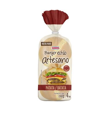 Burger Bimbo Estilo Artesano Patata 4 Unidades