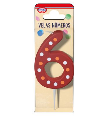 Vela Nº 6 DR. OETKER, pack 1 ud