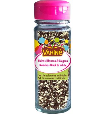 Fideos blancos y negros VAHINÉ, frasco 71 g