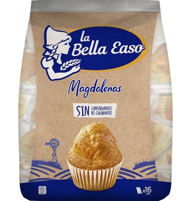 Magdalenas redondas La Bella Easo 16 ud.