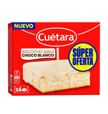 Bizcocho Cuetara Choco Blanco 4 Unidades