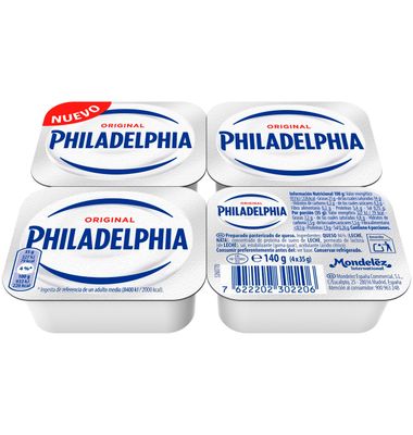 Queso Fresco Philadelph Pack 4 Unidades 140 G