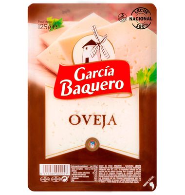 Queso de oveja GARCÍA BAQUERO, lonchas, bandeja 125 g