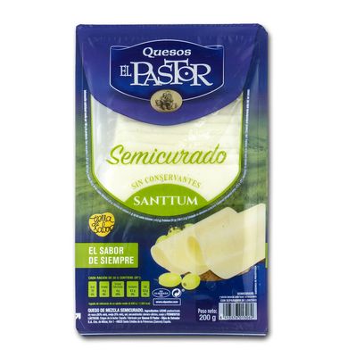 Queso El Pastor Semicurado Lonchas 200 G