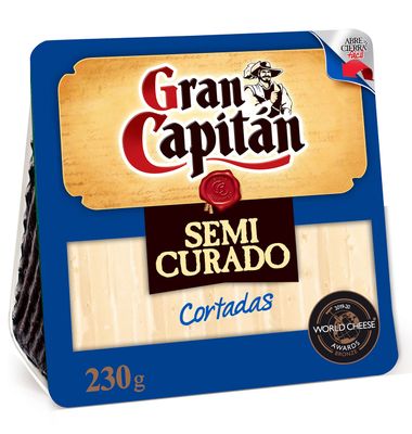 Queso semicurado GRAN CAPITÁN, cuña cortada 230 g