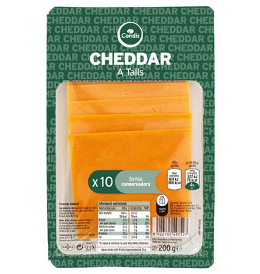 Queso Condis Cheddar Lonchas 200 G