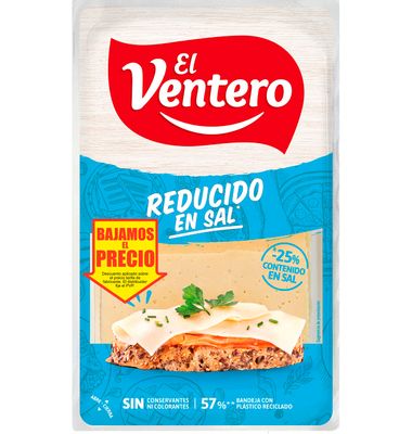 Queso Lonchas El Ventero Bajo En Sal 140 G