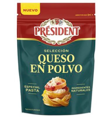 Queso en polvo especial pasta PRESIDENT, bolsa 60 g