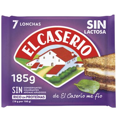 Queso El Caserío Lonchas Sin Lactosa 7 Unidades