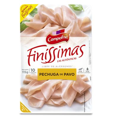 Pechuga Campofrío Finísimas Pavo Lonchas 115 G
