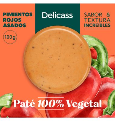 Pate Vegeta Delicass Pimiento Rojo 100 G