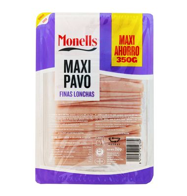 Fiambre Maxi Monells Pavo Finas Lonchas 350 G