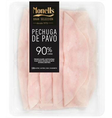 Pechuga De Pavo Monells 90% Gran Selección 140 G