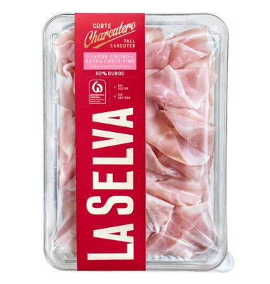 Jamón cocido corte charcutero LA SELVA, bandeja 90 g