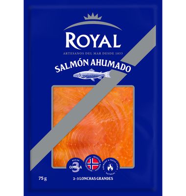 Salmón ahumado ROYAL, sobre 75 g
