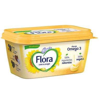 Margarina vegetal sin aceite de palma FLORA, tarrina 400 g