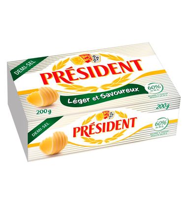 Mantequilla Président Pastilla Con Sal 200 G