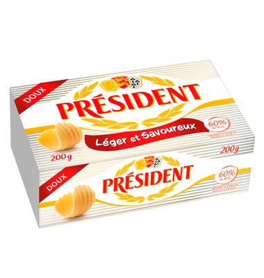 Mantequilla Président Pastilla Sin Sal 200 G