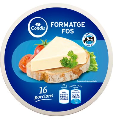 Queso Condis Porciones 16 Unidades 250 G