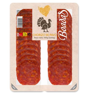 Chorizo Boadas Pavo 2X50 100 G