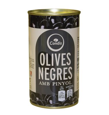 Aceitunas Condis Negras Con Hueso 185 G