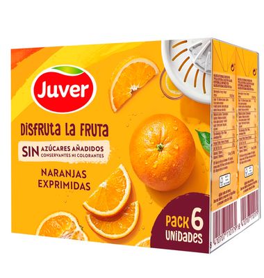 Disfruta Juver Sin Azúcar Naranja 200ml 6 Unidades 6 x 200 ml