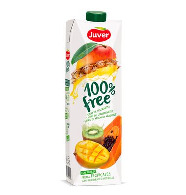 Zumo Juver 100% Free Frutas Tropicales 1 L