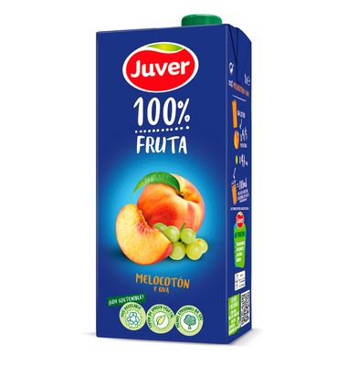 Zumo 100 % Juver Melocotón Uva 1 L