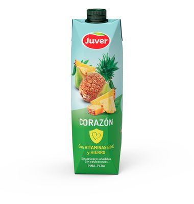 JUVER Zumo corazón piña y pera 1 l.