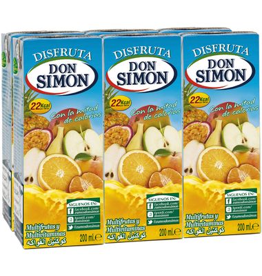 Néctar multifruta DON SIMON, pack 6x20 cl 6 x 200 ml