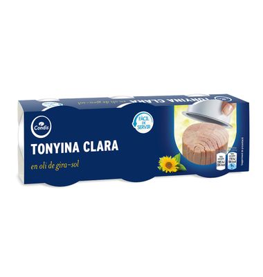 Atún claro Condis En Aceite Girasol 3 X 52 G