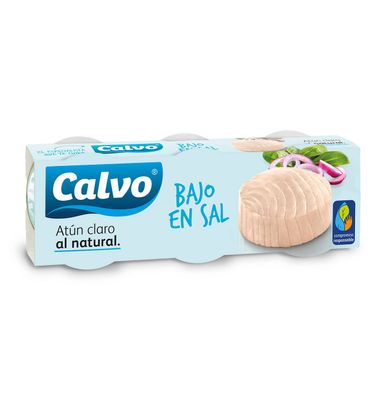 Atún Natural Calvo Bajo Sal 3 Unidades