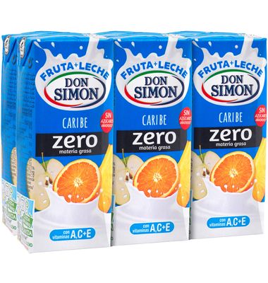 Zumo caribe con leche Don Simón pack 6 zero 6 unidades