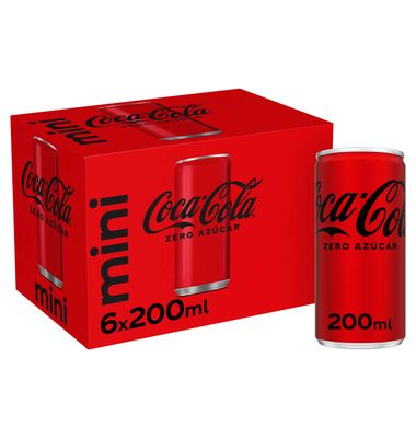 Refresco de cola COCA COLA ZERO, pack 6x20 cl