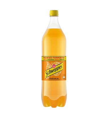 Refresco de naranja con gas SCHWEPPES, botella 1,5 litros 1.5 l