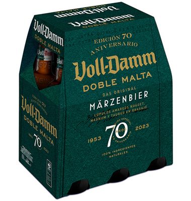 Cerveza Voll Damm 25 cl. Pack 6 Unidad 6 x 25 cl