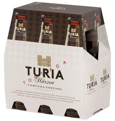 Cerveza TURIA, botellín pack 6x25 cl