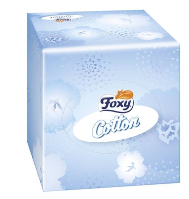 Pañuelo facial cotton FOXY, caja 60 uds 60 unidades