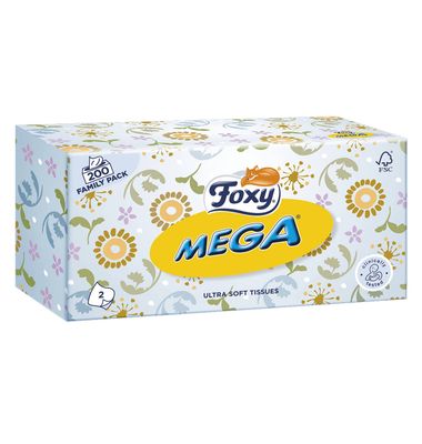 Pañuelos Foxy Faciales Mega 200 Unidades