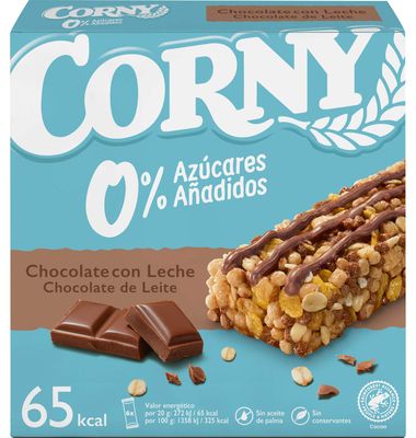 Barritas Corny 0% Azucares Añadidos Choco-Leche 6 Undades 120 g