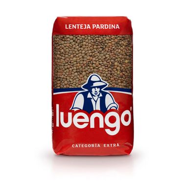 Lenteja pardina extra LUENGO, paquete 1 kg