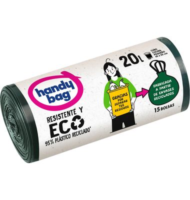 Bolsa Basura Handy Bag Reciclada 20L 15 Unidades 15 ud